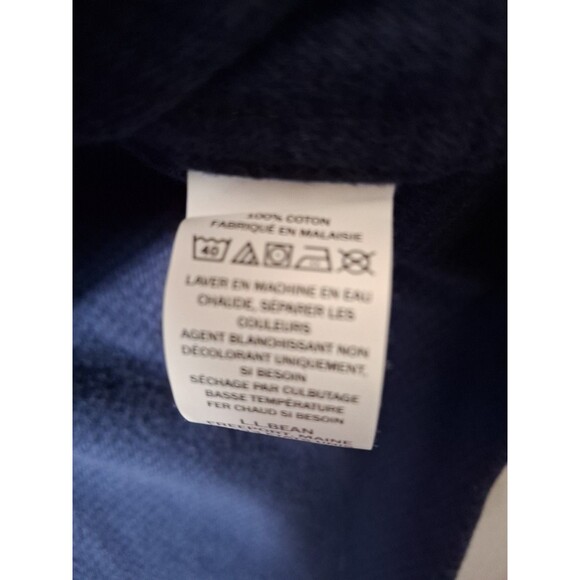 LL Bean Shirt Mens Large Blue Wicked Good Flannel Button Down Houndstooth - Picture 4 of 6